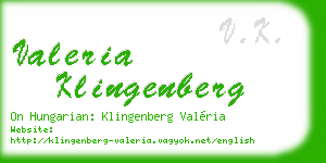 valeria klingenberg business card